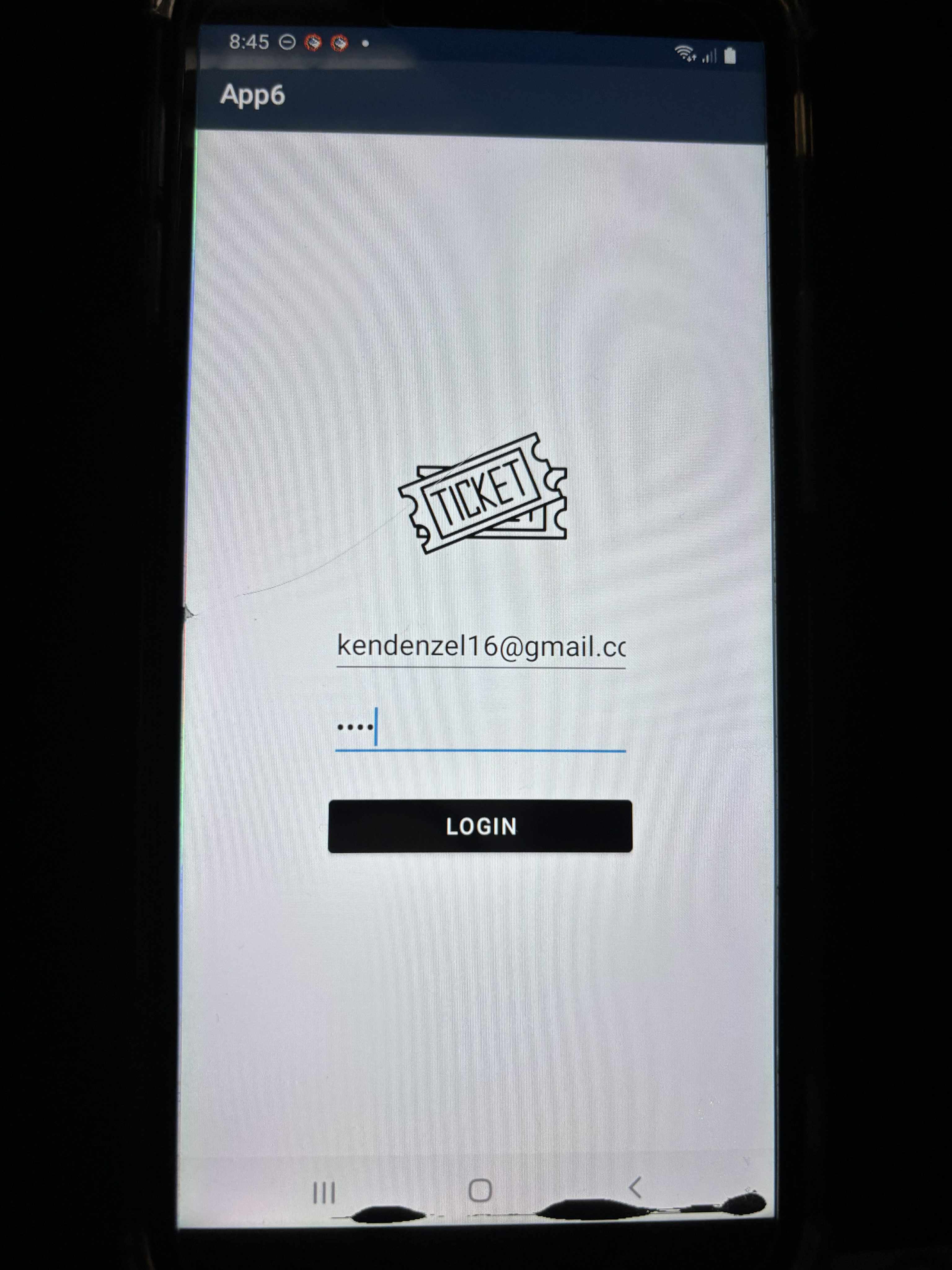 Login Screen